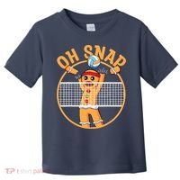 Christmas Volleyball Gingerbread Man Blocker Oh Snap Toddler T-Shirt thumb 0