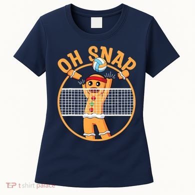 Christmas Volleyball Gingerbread Man Blocker Oh Snap Women's T-Shirt