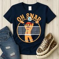Christmas Volleyball Gingerbread Man Blocker Oh Snap Women's T-Shirt thumb 3