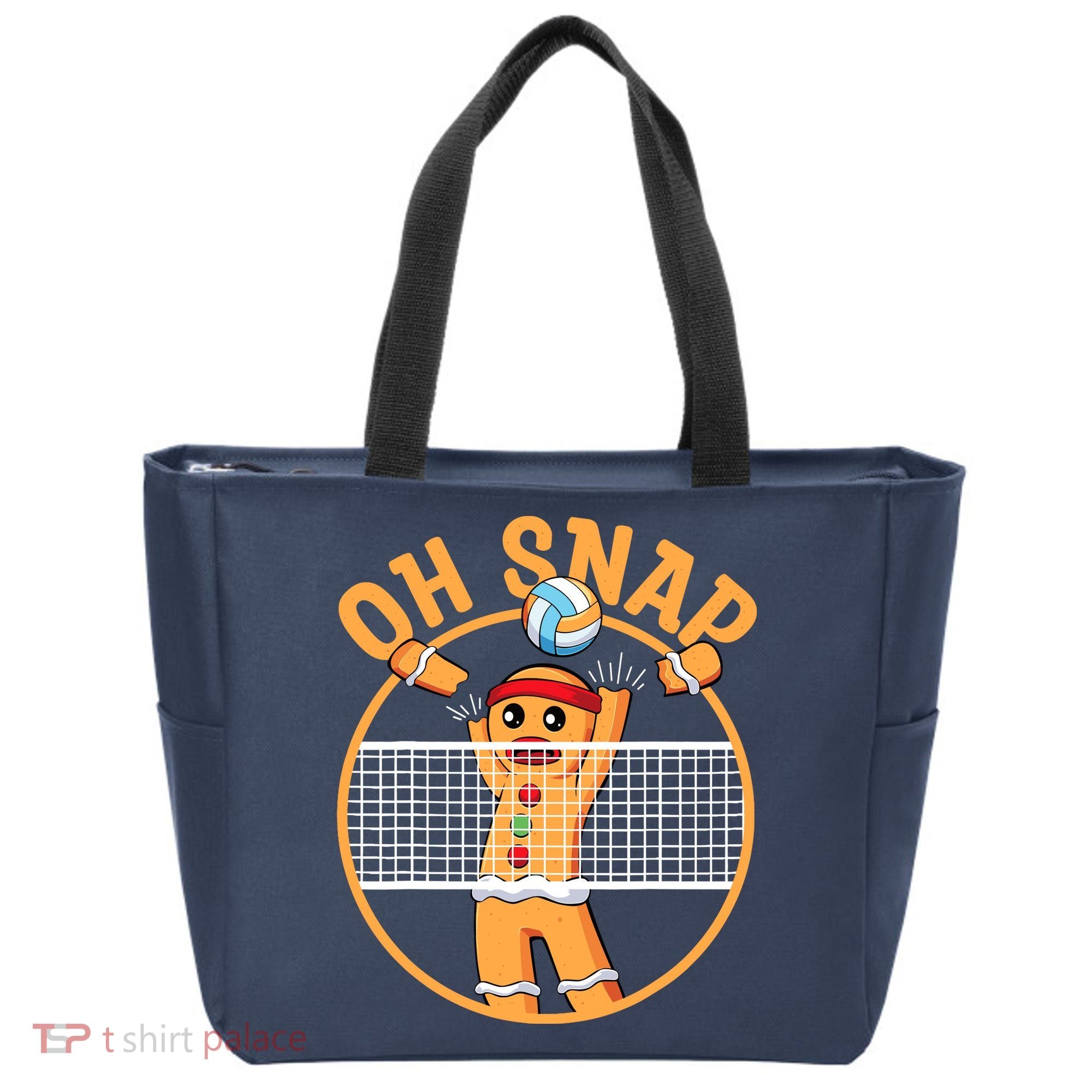 Christmas Volleyball Gingerbread Man Blocker Oh Snap Tote Bag
