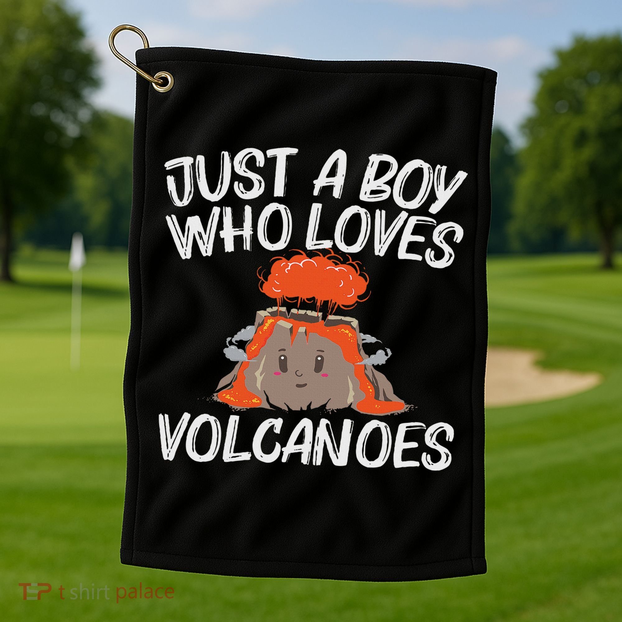 Cool Volcano Gift For Lava Magma Eruption Geology Golf Towel