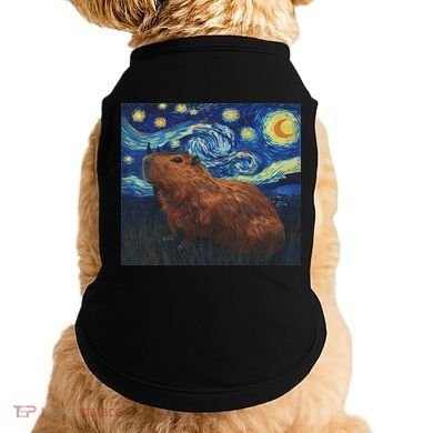 Capybara Van Gogh Style Starry Night Doggie Tank