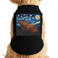 Capybara Van Gogh Style Starry Night Doggie Tank thumb 0