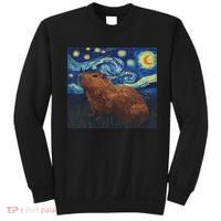 Capybara Van Gogh Style Starry Night Sweatshirt thumb 0