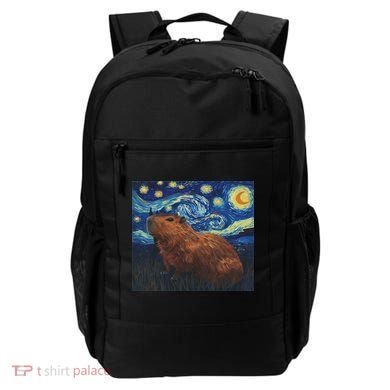 Capybara Van Gogh Style Starry Night Backpack