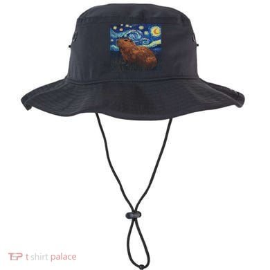 Capybara Van Gogh Style Starry Night Bucket Hat