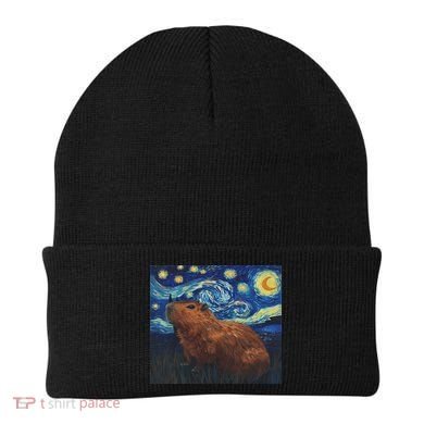 Capybara Van Gogh Style Starry Night Beanie