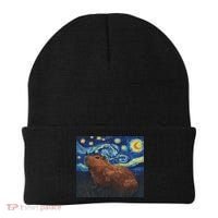 Capybara Van Gogh Style Starry Night Beanie thumb 0