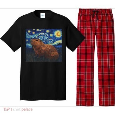 Capybara Van Gogh Style Starry Night Pajama Set