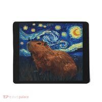 Capybara Van Gogh Style Starry Night Mousepad thumb 0