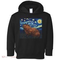 Capybara Van Gogh Style Starry Night Toddler Hoodie thumb 0