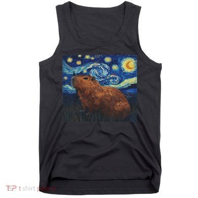 Capybara Van Gogh Style Starry Night Tank Top