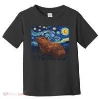 Capybara Van Gogh Style Starry Night Toddler T-Shirt thumb 0