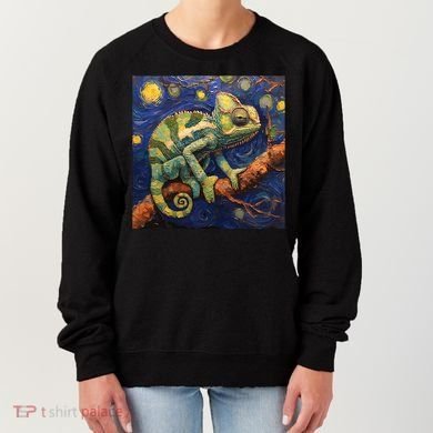 Chameleon Van Gogh Style Starry Night Women's Sweatshirt