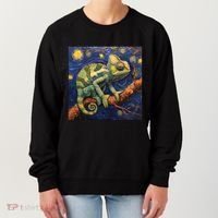 Chameleon Van Gogh Style Starry Night Women's Sweatshirt thumb 0