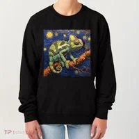 Chameleon Van Gogh Style Starry Night Women's Sweatshirt thumb 0