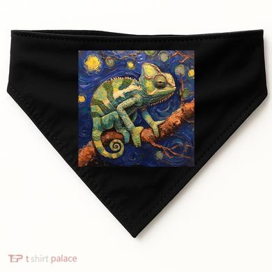 Chameleon Van Gogh Style Starry Night USA-Made Doggie Bandana