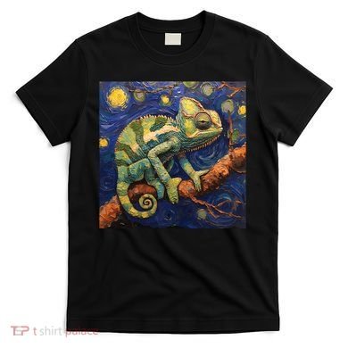 Chameleon Van Gogh Style Starry Night T-Shirt