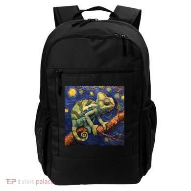 Chameleon Van Gogh Style Starry Night Backpack