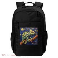 Chameleon Van Gogh Style Starry Night Backpack thumb 0