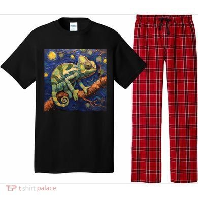 Chameleon Van Gogh Style Starry Night Pajama Set