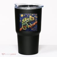 Chameleon Van Gogh Style Starry Night Tumbler thumb 0