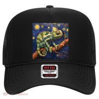 Chameleon Van Gogh Style Starry Night Hat thumb 0