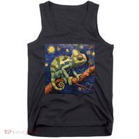 Chameleon Van Gogh Style Starry Night Tank Top thumb 0