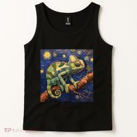 Chameleon Van Gogh Style Starry Night Tank Top thumb 2