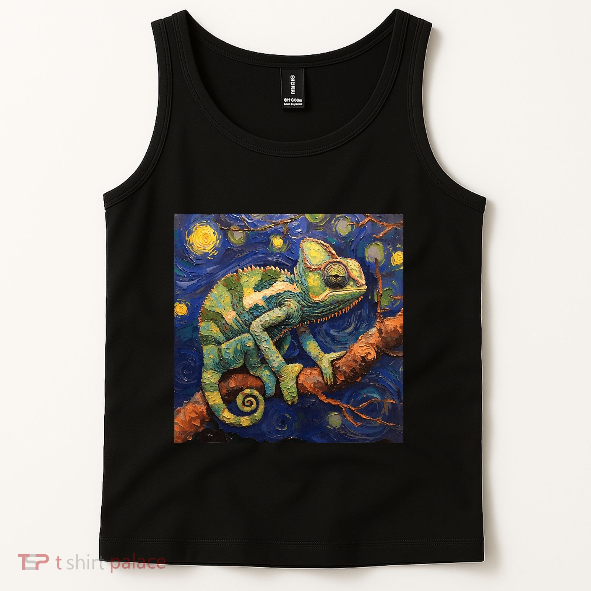 Chameleon Van Gogh Style Starry Night Tank Top