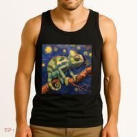 Chameleon Van Gogh Style Starry Night Tank Top thumb 3
