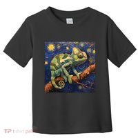 Chameleon Van Gogh Style Starry Night Toddler T-Shirt thumb 0