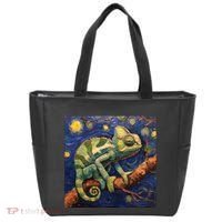Chameleon Van Gogh Style Starry Night Tote Bag thumb 0