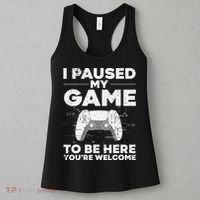 Cool Video Gamer For Men Kids Game Paused Gaming Gamers Women's Tank Top thumb 3
