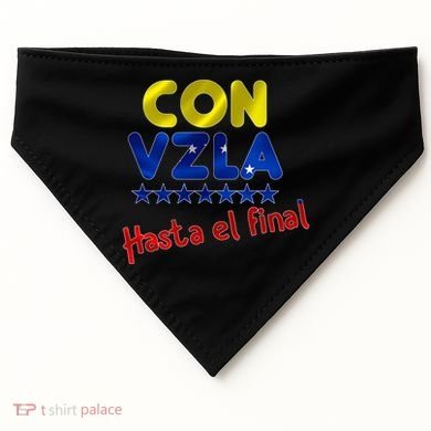 Con Venezuela Hasta El Final USA-Made Doggie Bandana