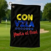 Con Venezuela Hasta El Final Golf Towel thumb 1