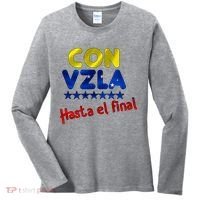 Con Venezuela Hasta El Final Women's Long Sleeve Shirt thumb 0