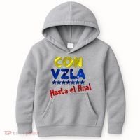 Con Venezuela Hasta El Final Kids Hoodie thumb 0