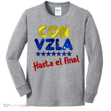 Con Venezuela Hasta El Final Kids Long Sleeve Shirt