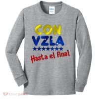 Con Venezuela Hasta El Final Kids Long Sleeve Shirt thumb 0