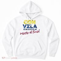 Con Venezuela Hasta El Final Maria Corina Machado Edmundo Hoodie thumb 0