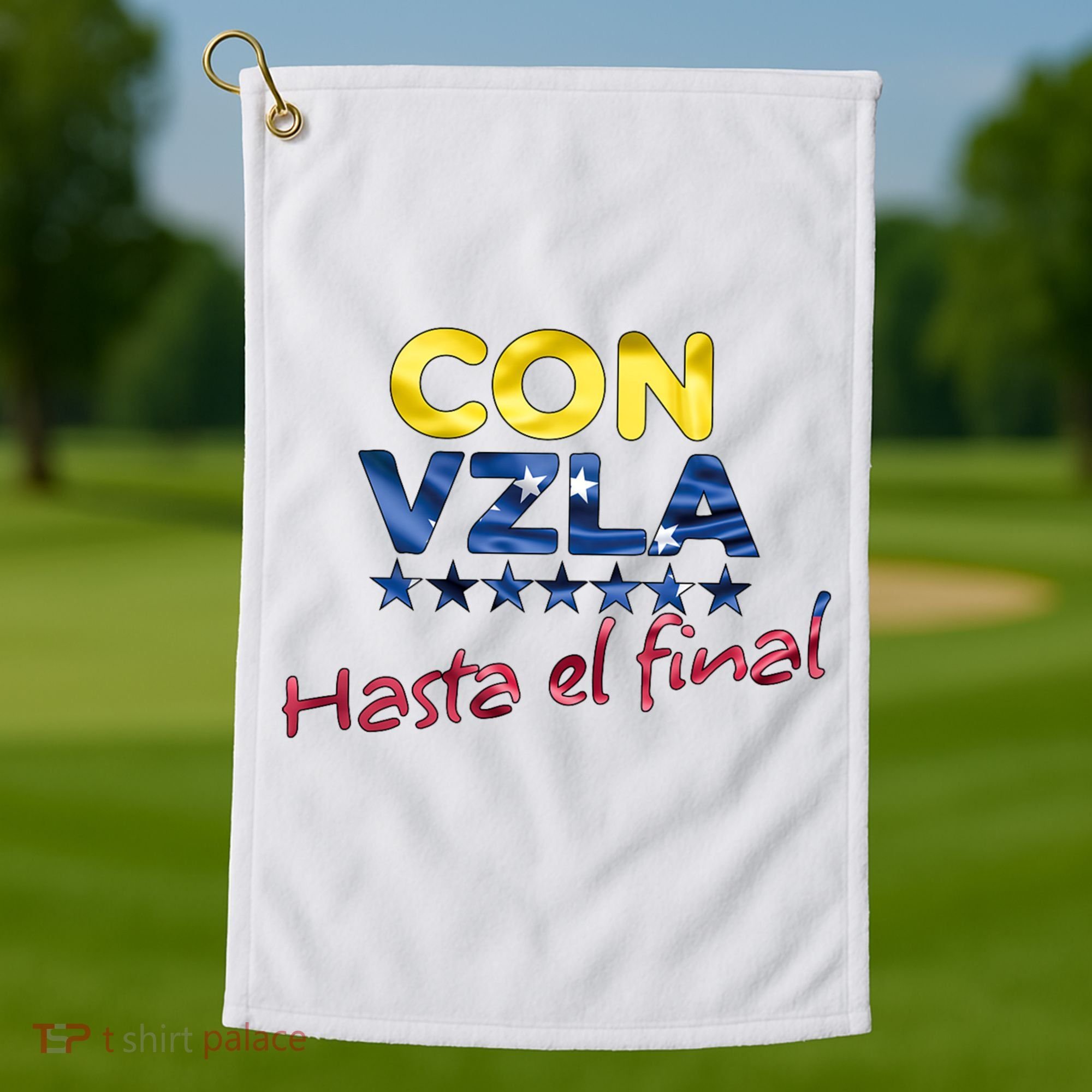 Con Venezuela Hasta El Final Maria Corina Machado Edmundo Golf Towel