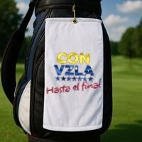 Con Venezuela Hasta El Final Maria Corina Machado Edmundo Golf Towel thumb 2