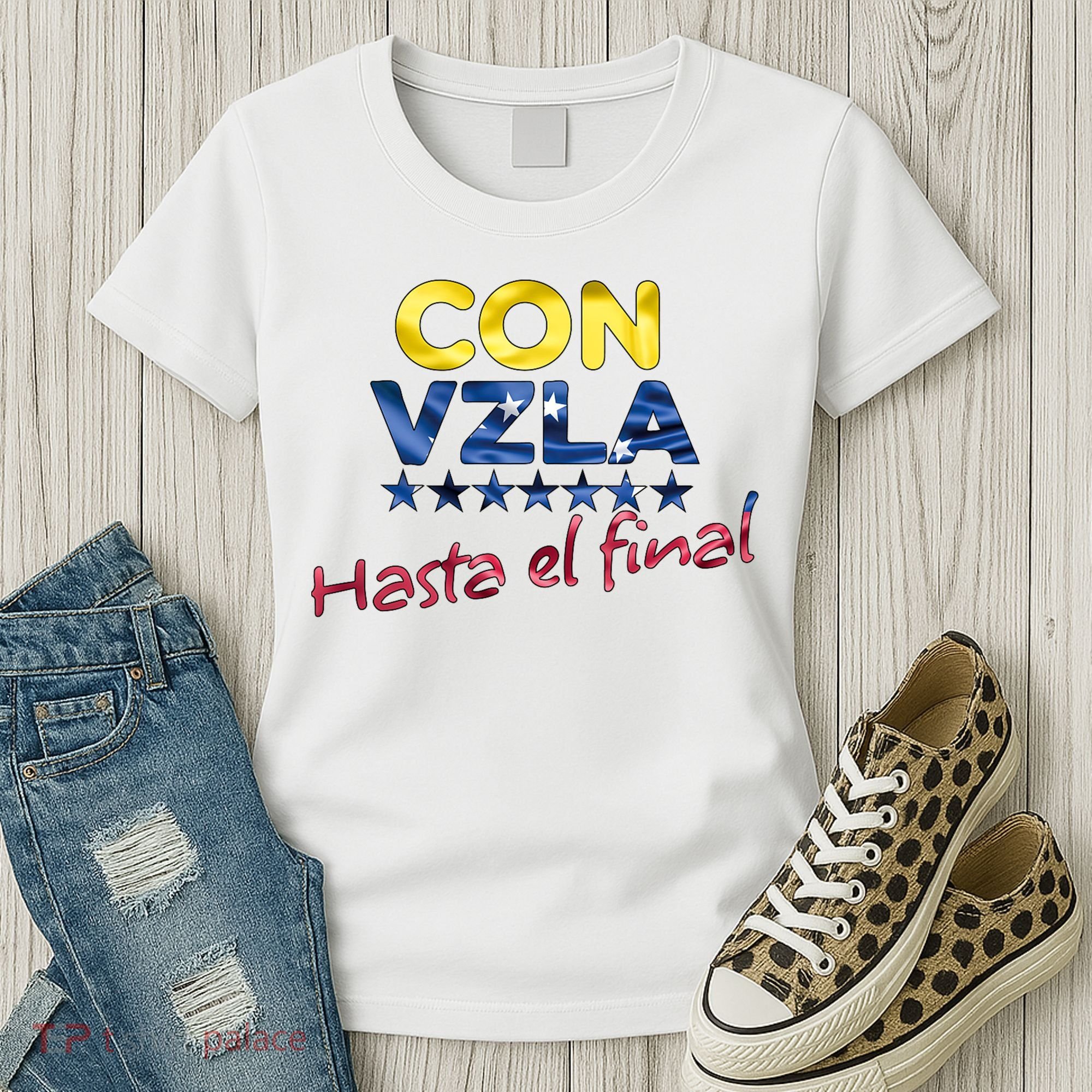 Con Venezuela Hasta El Final Maria Corina Machado Edmundo Women's T-Shirt