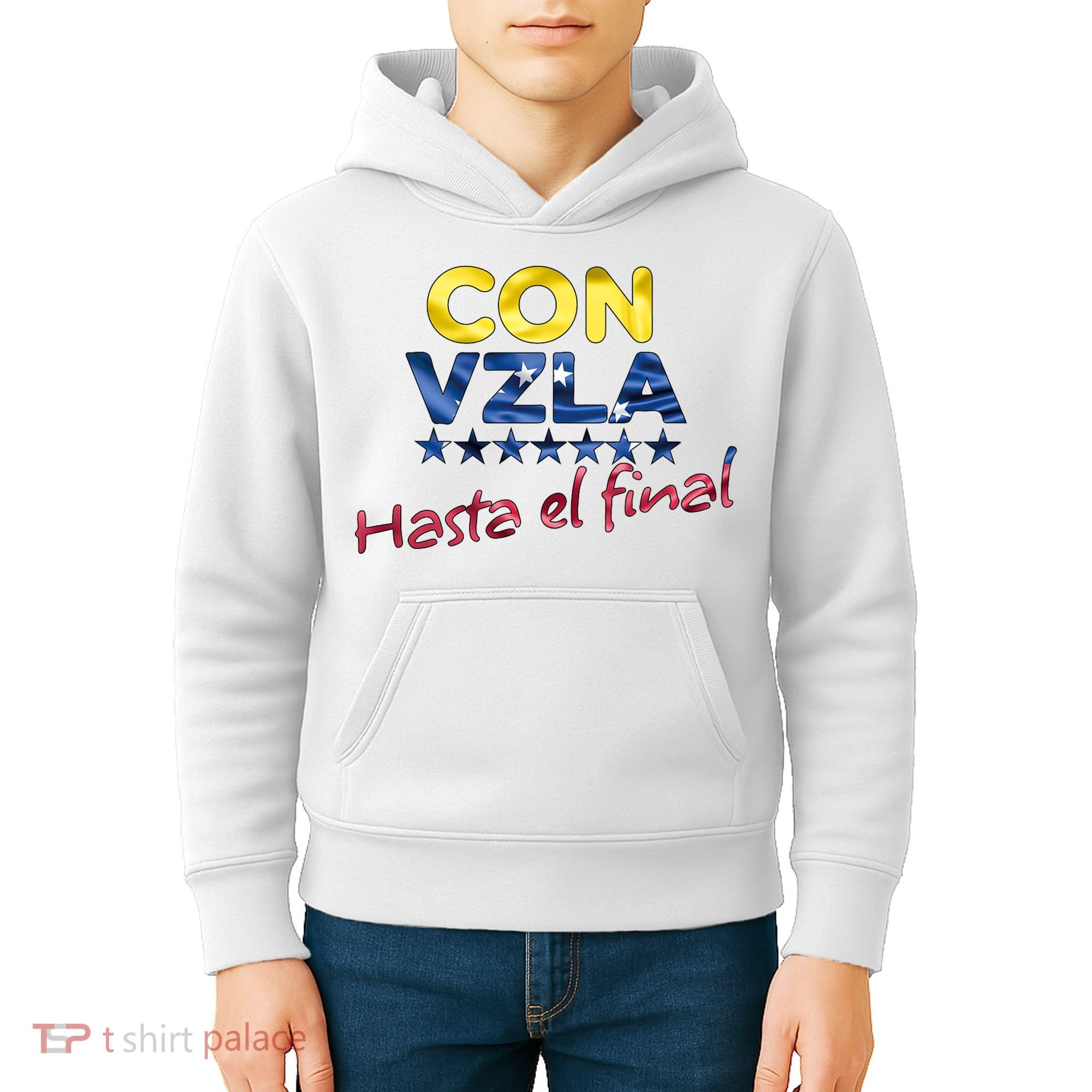 Con Venezuela Hasta El Final Maria Corina Machado Edmundo Kids Hoodie
