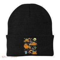 Construction Vehicle Halloween Crane Truck Pumpkin Boys Beanie thumb 0