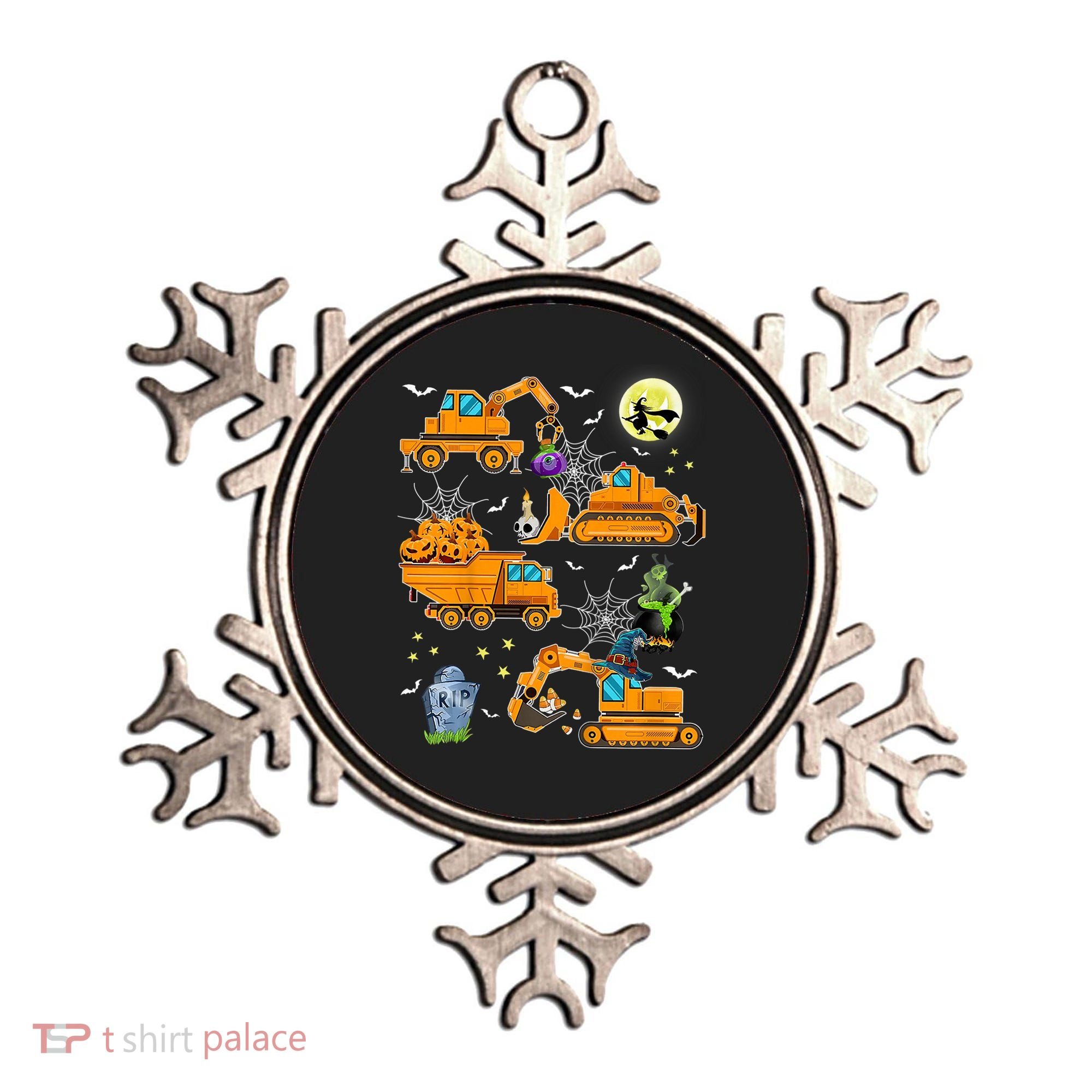 Construction Vehicle Halloween Crane Truck Pumpkin Boys Ornament