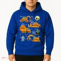 Construction Vehicle Halloween Crane Truck Pumpkin Boys Hoodie thumb 2