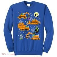 Construction Vehicle Halloween Crane Truck Pumpkin Boys Sweatshirt thumb 0