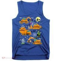 Construction Vehicle Halloween Crane Truck Pumpkin Boys Tank Top thumb 0